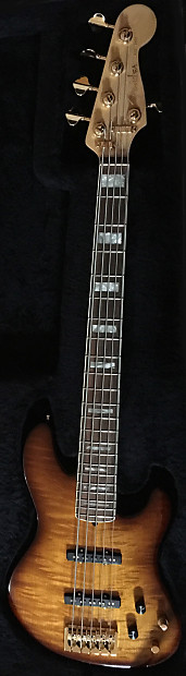 Fender American Deluxe Jazz Bass V FMT Tobacco Sunburst (019