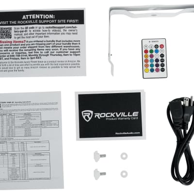 Rockville BATTERY PAR 61 White Rechargeable RGBWA+UV DMX DJ Wash Light+Remote image 10