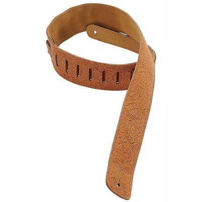 Levy's DM1FF 2.5" Florentine Embossed Leather Guitar Strap