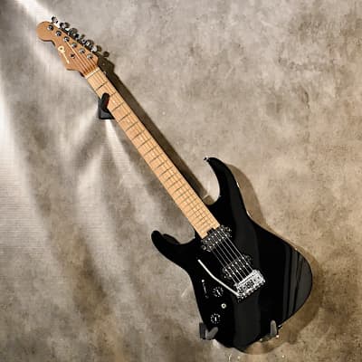 Charvel Left Handed Pro Mod DK24 HH Caramelized Maple 2021 Gloss Black Lefty Guitar image 1