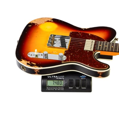 Fender Custom Shop Limited Edition Reverse '60s Tele Custom Heavy Relic 3 Tone Sunburst #R125901 image 10
