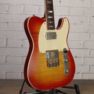 Nash Guitars Mahogany T-59 Top-Bound Flame Maple Electric Guitar Cherry Sunburst Light Relic w/Nash Case #COL22 image 2