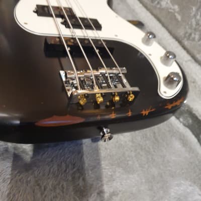 ESP E-II vintage precision bass PJ Maple fretboard black image 3