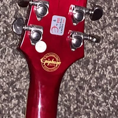 Epiphone factory 2nd Wildkat Wine Red electric guitar ohsc image 8