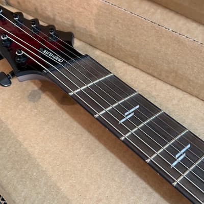 Schecter Omen Elite-7 Multiscale Electric Guitar - Black Cherry Burst image 9