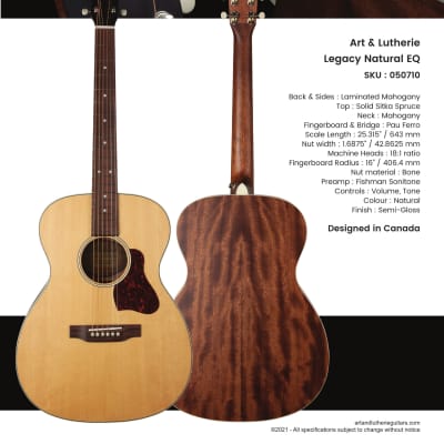 Art & Lutherie Legacy Natural EQ image 4