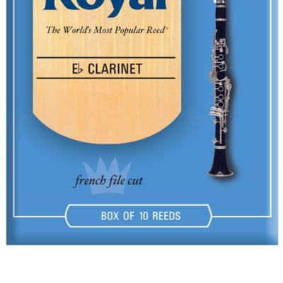 Royal by D'Addario Eb Clarinet Reeds, Strength 2.5, 10-pack image 1