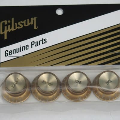 Genuine Gibson Top Hat Gold W/ Gold Insert Guitar Knobs Les Paul ES SG Part for sale