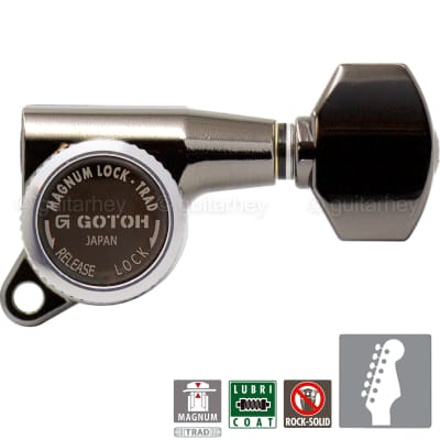 Gotoh SG381-07 MGT MAGNUM LOCKING TRAD Set 6 line Right Handed - COSMO BLACK image 1