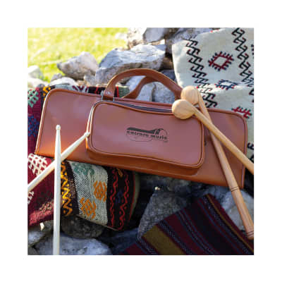 Corsaro Music Drumstick Bag (Vegan Leather) Holds drumsticks mallets & more stylish chic large size floor-tom hooks image 8