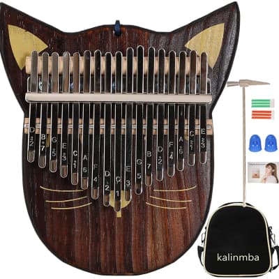 17 Key Kalimba Kit Full Bundle With Accessories Kitty Shaped Kitten Thumb Piano Mbira Mibra image 5