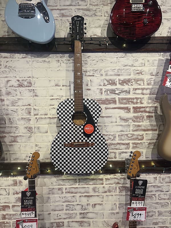 Fender FSR Tim Armstrong Hellcat with Electronics 2017 - Black/White Checkerboard image 1