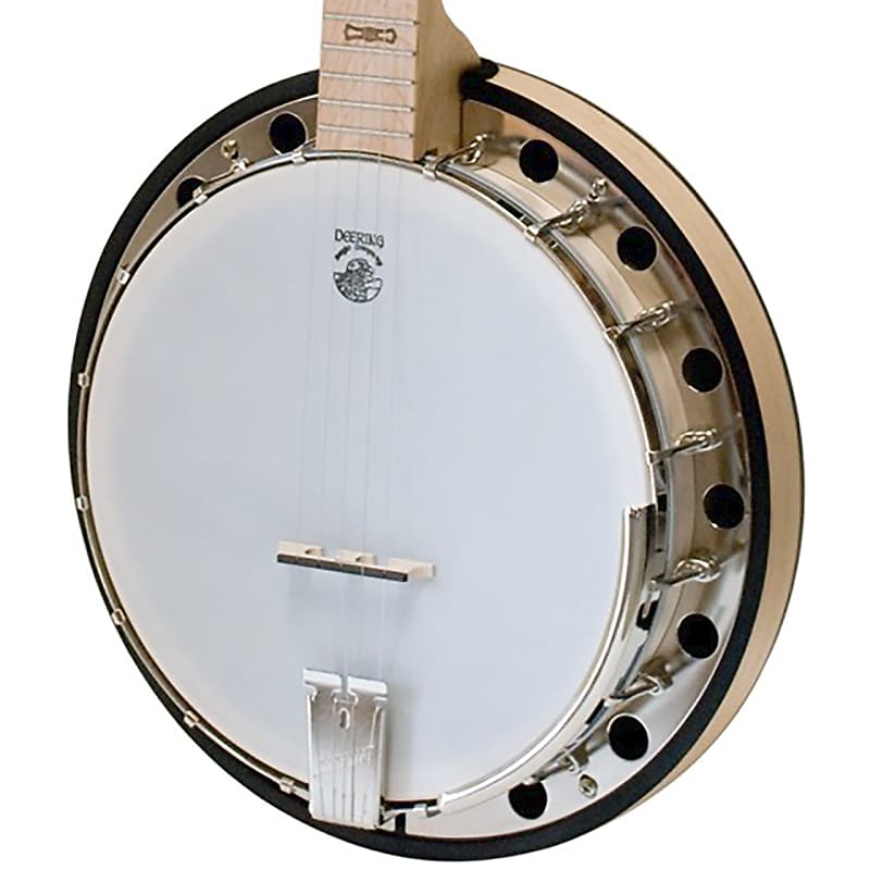 New Deering Goodtime Two Left-Handed 5-String Bluegrass Resonator Banjo,  Natural - Made in USA