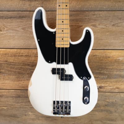 Fender Mike Dirnt ROAD WORN 4-String Precision Bass- White Blonde w/Hardshell Case for sale