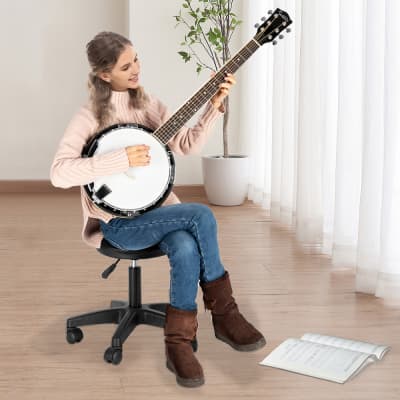 Glarry 6-String Resonator Banjo Right Handed Back & Sides Sapele with Strings for sale