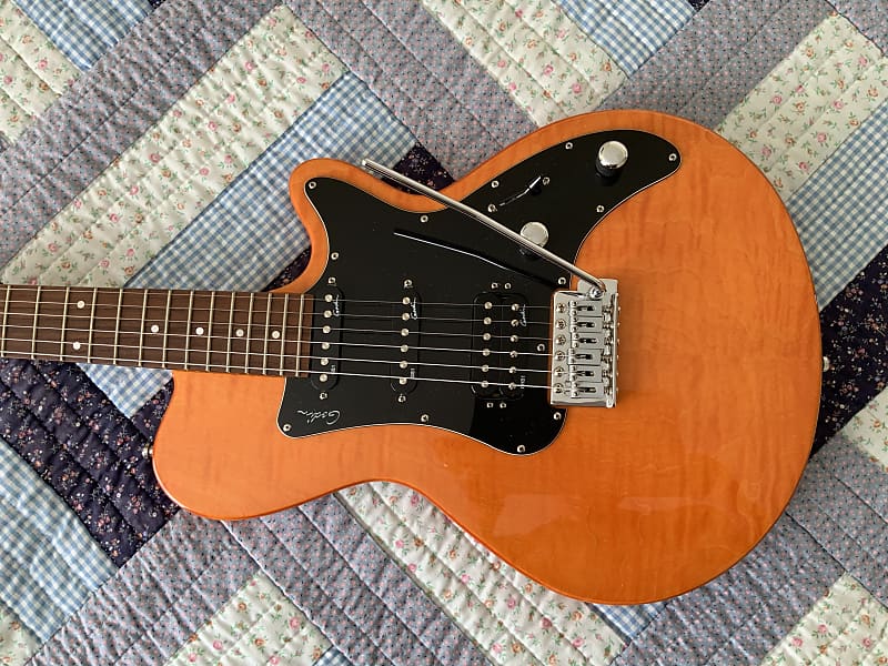 Godin SD 22 Mint SSH Guitar In Transparent Amber Flame Reverb