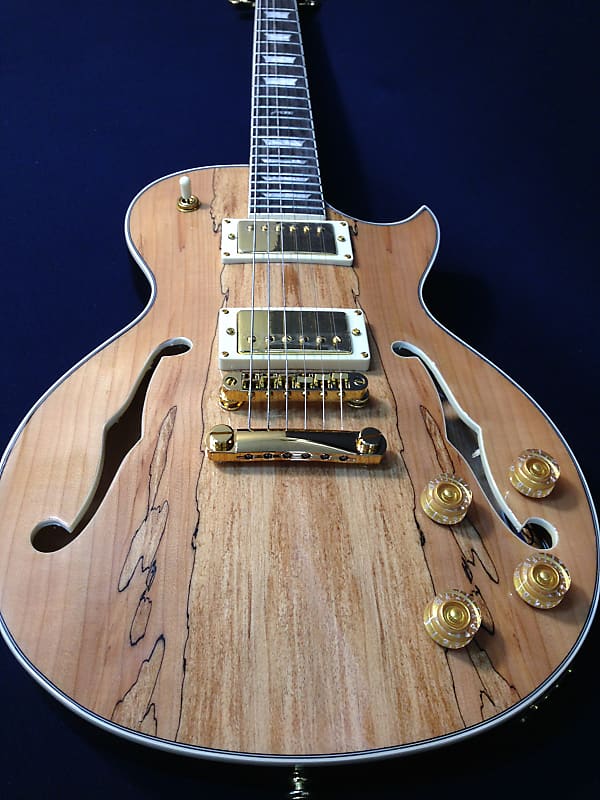 Haze 239GC Semi-Hollow Electric Guitar w/Spalted Maple