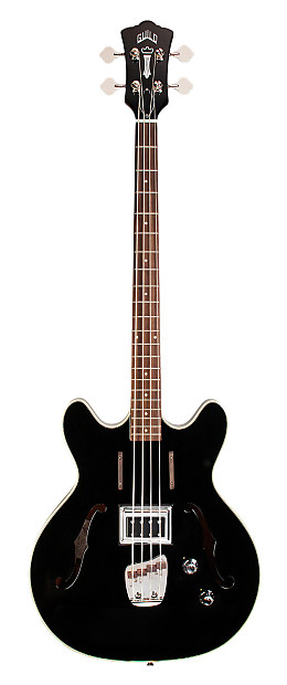 Guild Starfire Bass Black Single pickup Semi Hollow Body Bass Guitar Reverb Norway