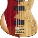 Cort Rithimic NAT Spalted Maple/Padouk Top 4-String Bass Natural, New, Free Shipping