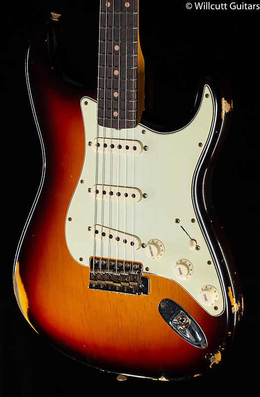 Fender Custom Shop "The 63" 1963 Stratocaster Relic 3-Tone Sunburst 57 V-R122052-7.75 lbs image 1