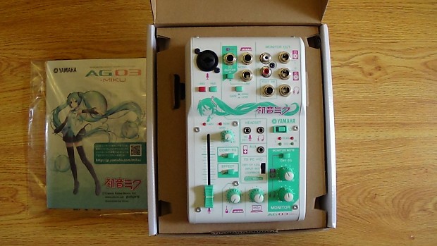 Yamaha AG03-MIKU Mixer Hatsune Miku Rare in USA Mint Open Box Vocaloid Mixer