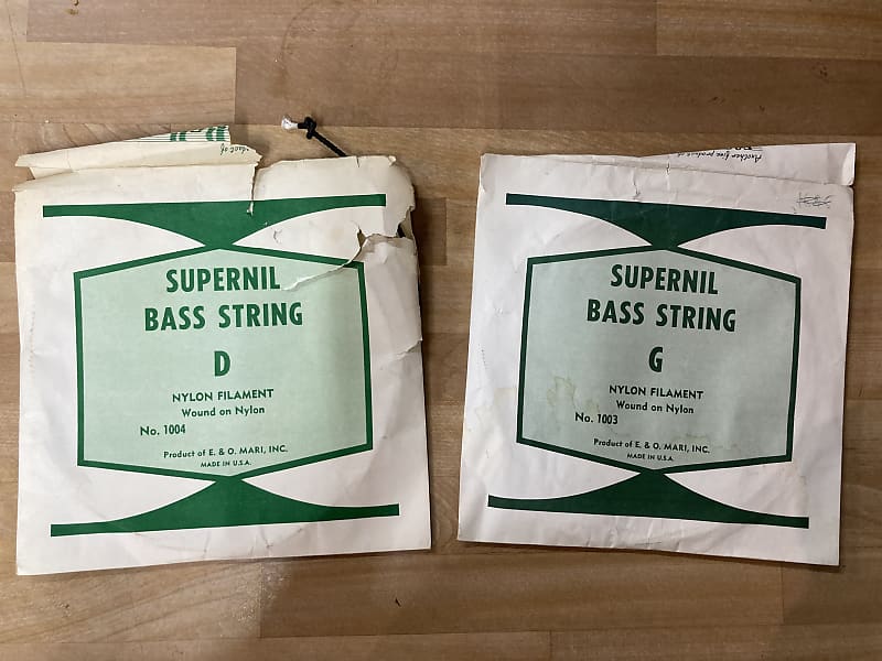 Vintage La Bella Supernil String Bass Nylon Strings D and Reverb