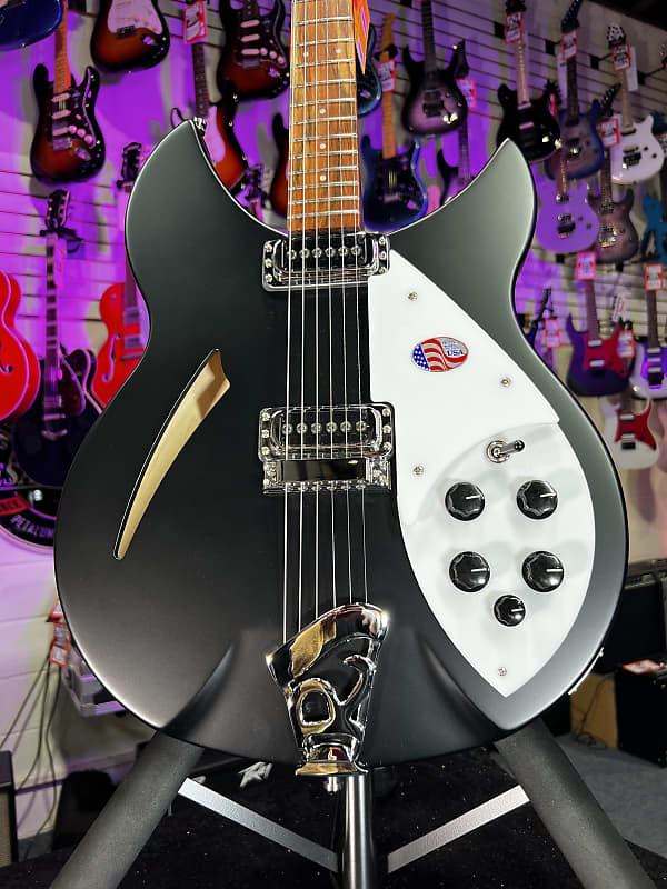 New 2023 Rickenbacker 330 Guitar - Matte Black, with OHS Case, 330MBL Auth Dlr, 764 image 1