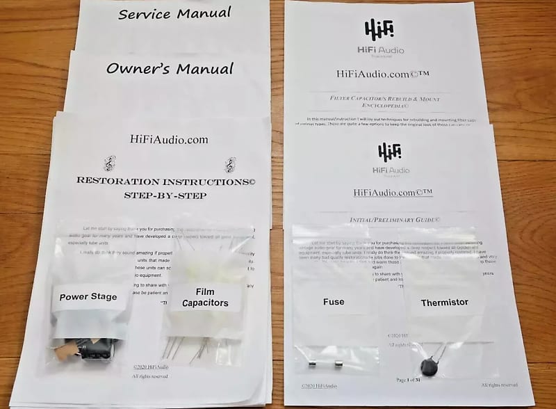 Heathkit AA-161 restoration kit filter capacitor repair rebuild fix  			