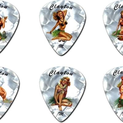 Steve Clayton Medium Hula Hotties Guitar Picks (12 Pack) image 1