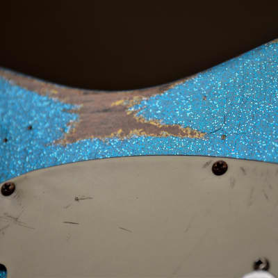 American Fender Custom Telecaster Nitro Heavy Relic Blue Sparkle image 13