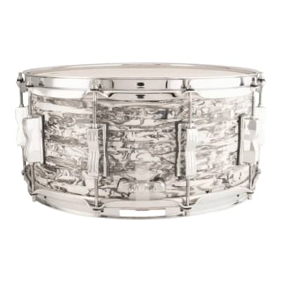 Ludwig Classic Maple Snare Drum 14x6.5 White Abalone image 3