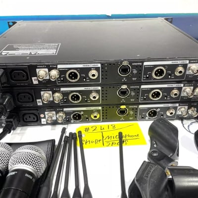 Shure UR4D+ Dual H4 Wireless Receiver W/(2)UR2 Handheld Transmitters #2418 (One) image 8