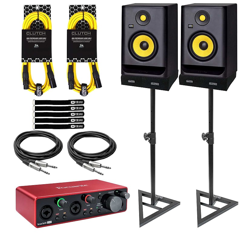 KRK Rokit RP5G4 4th Gen 5 Powered Active Studio Recording Monitor Speaker  Pair