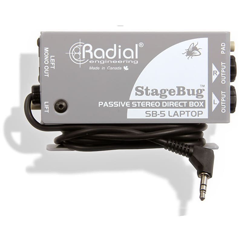 RADIAL SB-5 Laptop Stereo StageBug Compact Passive DI Box image 1