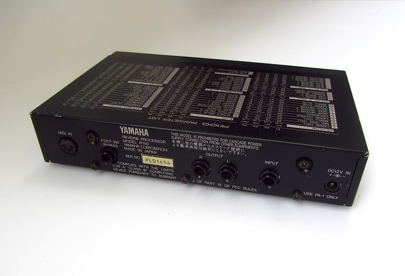 Yamaha R100 Digital Reverb Processor 1989 Half Rack Unit