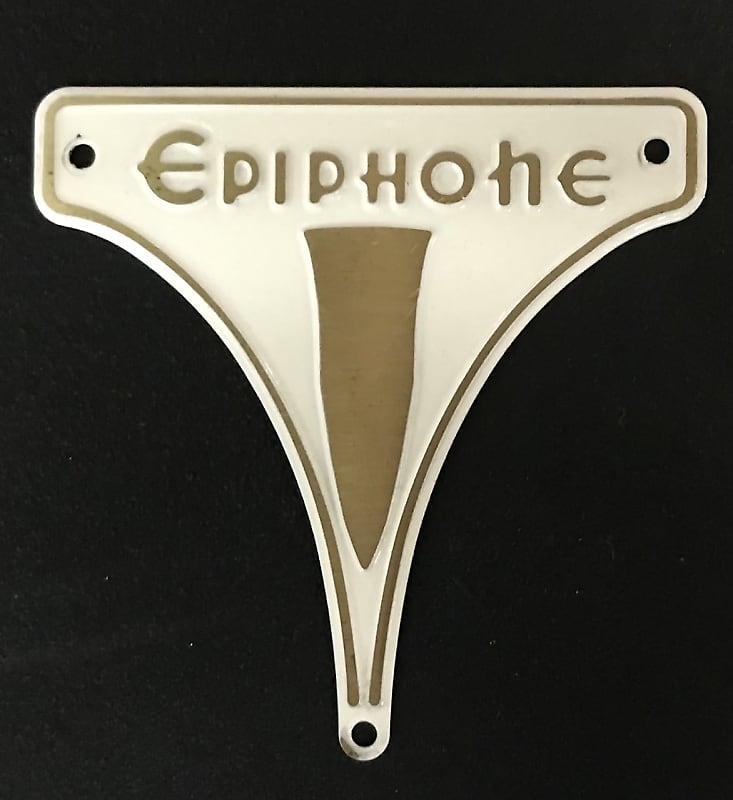 Epiphone- bikini logo, brass plate, new style | Reverb