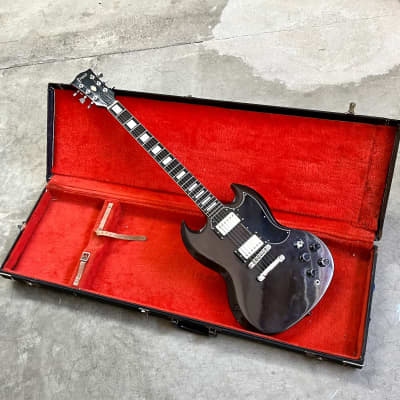 Greco SS-600 SG electric guitar c 1975 Oxblood original