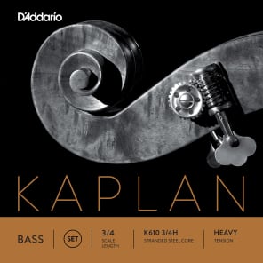 D'Addario K610 3/4H Kaplan 3/4 Scale Double Bass Strings - Heavy Tension