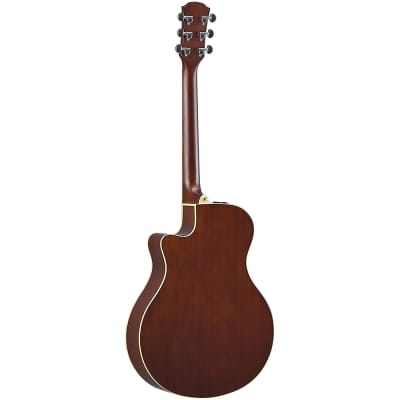 Yamaha APX600 Thin-Line Acoustic-Electric Guitar Cutaway Old Violin Sunburst image 2