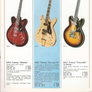Vintage Framus 1960's Framus Guitar Dealer Line Catalog Brochure Full Color Rare Pics! image 6