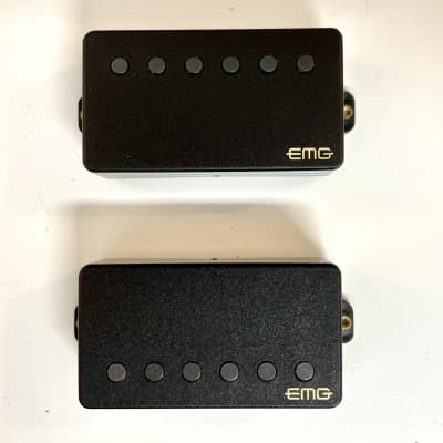 Emg 57/ 66 Black / highlighter yellow | Reverb