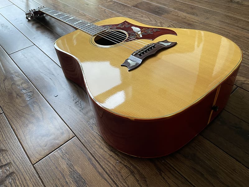 Vintage 1970s Aria WD35 Custom Dove Acoustic Guitar Natural Cherry MIJ  Matsumoku w/ HSC gibson