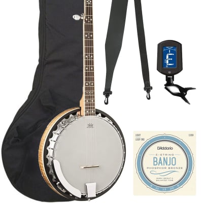 Oscar Schmidt OB5SP 5-String Banjo - Spalted Maple W/ Gig Bag | Reverb