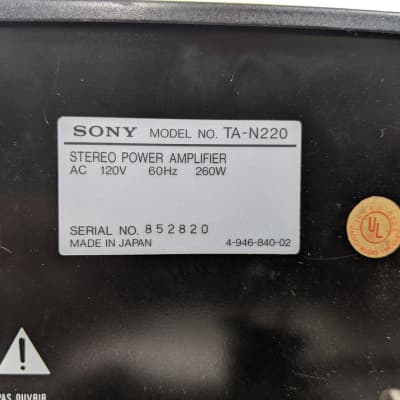 Sony TA-N220 2/4 Channel Power Amplifier 50W Per Channel image 12