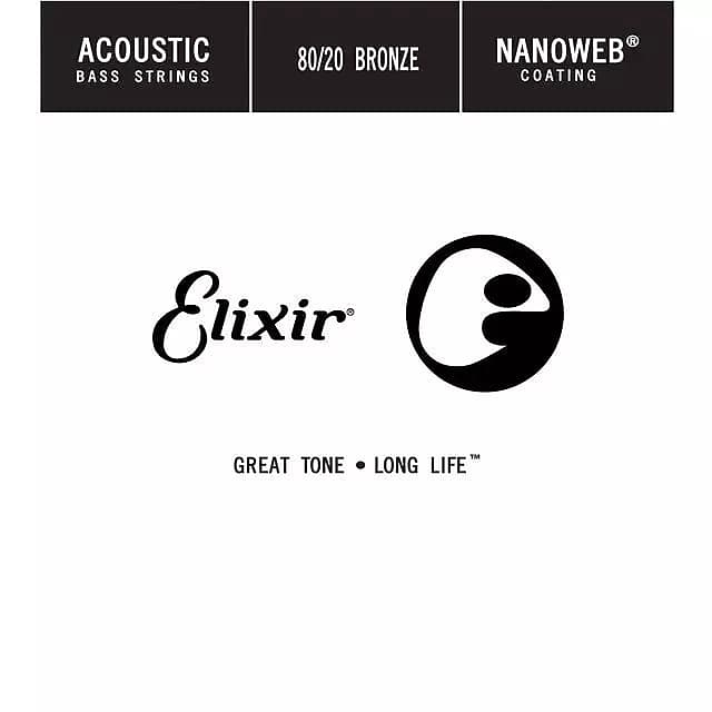 Elixir 15800 Nanoweb Coated Acoustic Bass Guitar String Reverb