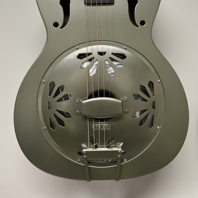 Gretsch G9201 Honey Dipper Round-Neck Brass Body Biscuit Cone Resonator Guitar 2010s - Shed Roof (Floor Demo) #CAXR232653 for sale