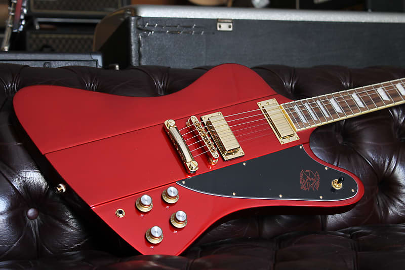 epiphone firebird RED (ギグバッグ付)11月末まで出品 Epiphone '63 Firebird V Electric Guitar, Ember Red w/Hard Case