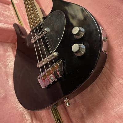 Dynelectron Longhorn Bass 1960s Black Meazzi Italy Danelectro Bass Guitar Copy / Better + Case image 10