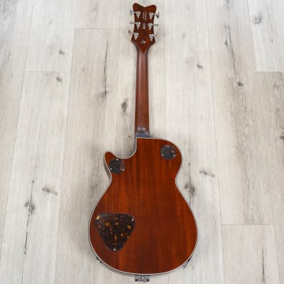 Gretsch G6134TFM-NH Nigel Hendroff Signature Penguin Guitar, Ebony, Amber Flame image 5