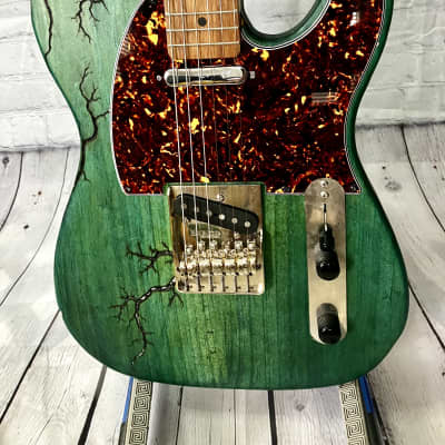 MB 1955 Custom Guitars Model “T” (Fractal) 2023  Green image 6